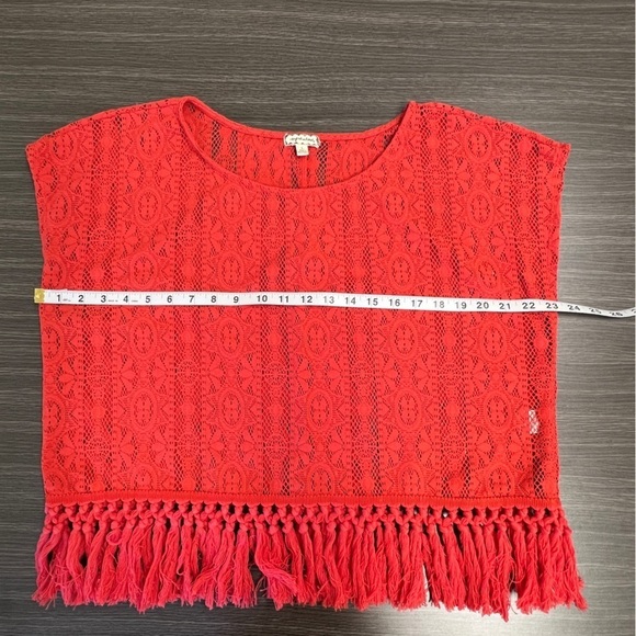 EYESHADOW size L Vermillion Bohemian Lace Top with Fringe Detail at wais… - Picture 5 of 11